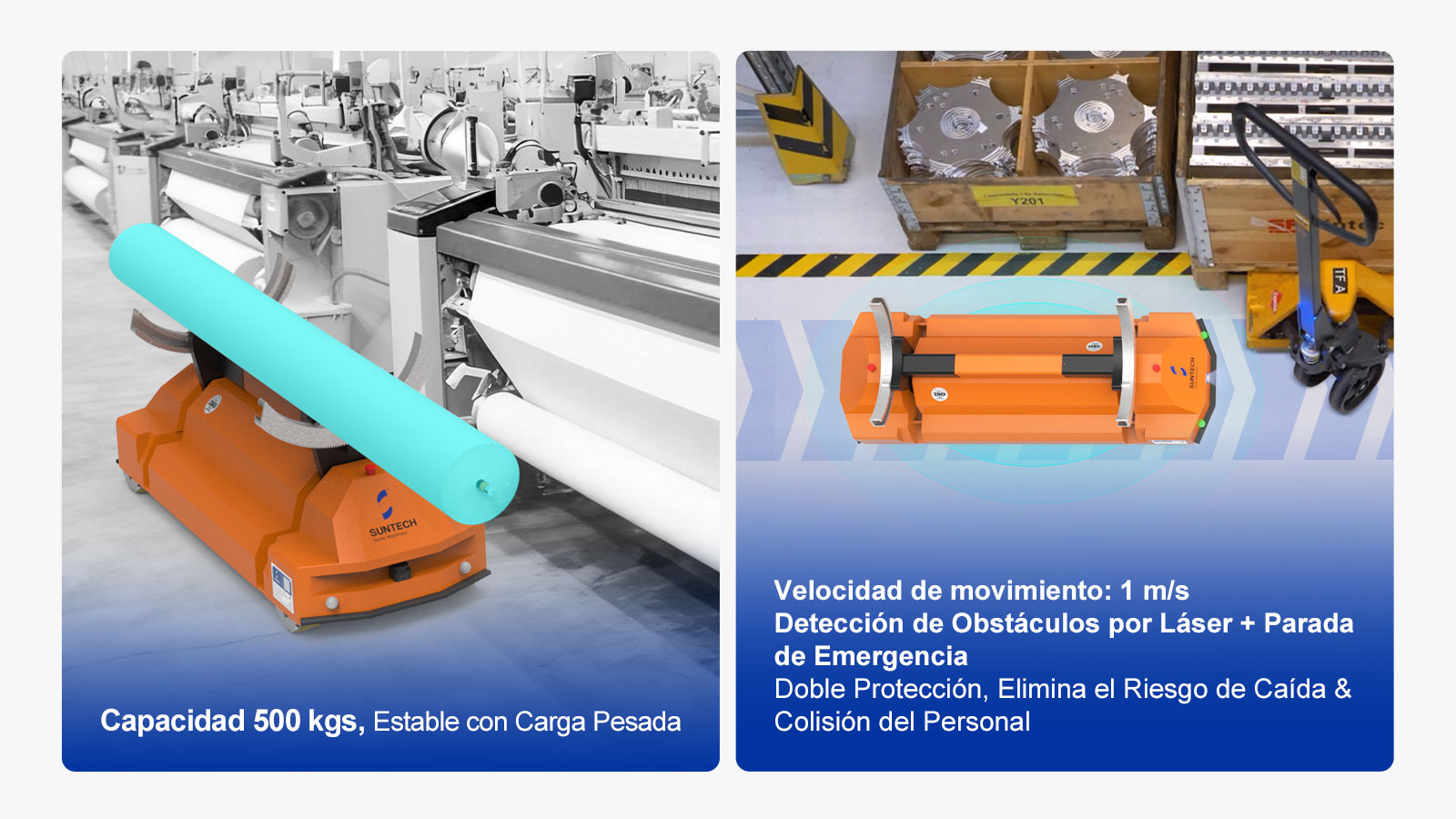 Vehículos Guiados Automatizados Parada de Emergencia