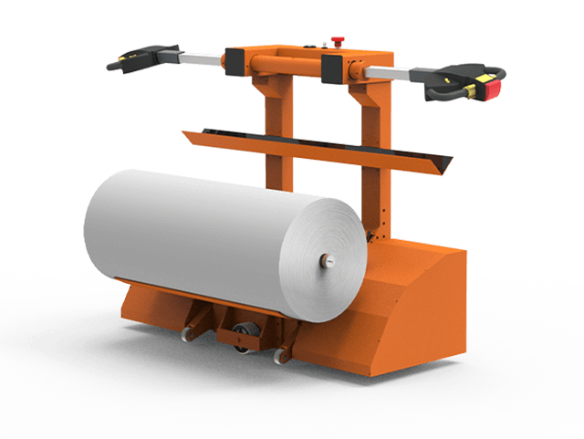 CARRO ELÉCTRICO PARA MUDAR ROLLOS DE TELA