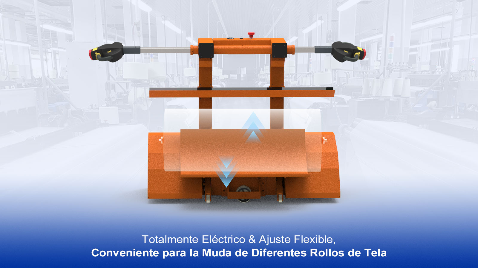 carro eléctrico para mudar rollos de tela Totalmente Eléctrico & Ajuste Flexible