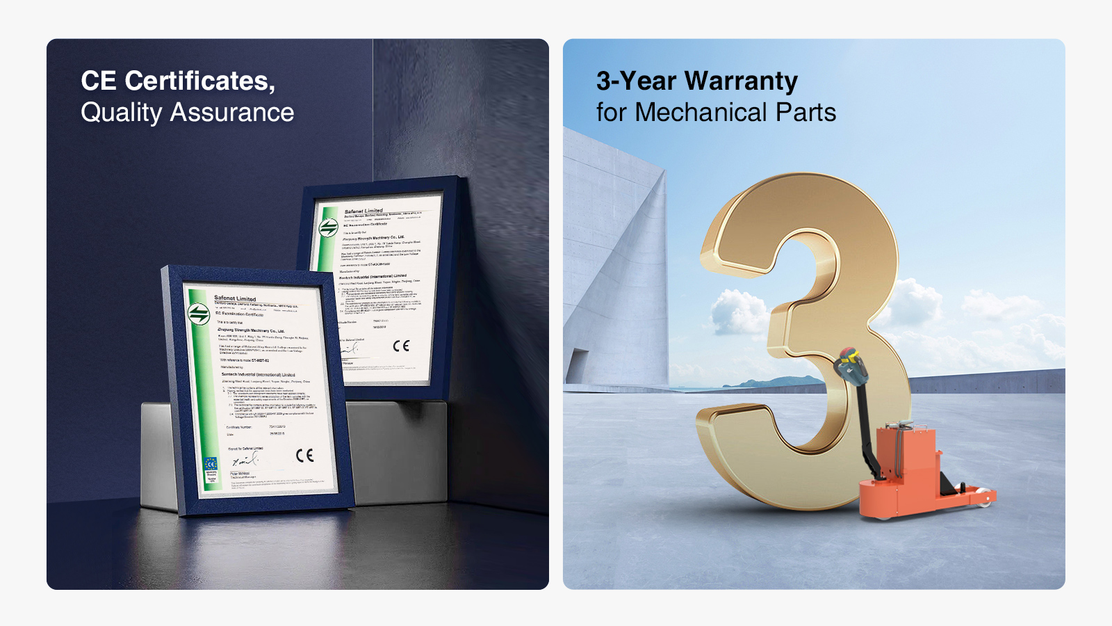 Certificados CE, garantía de calidad de 3 años para piezas mecánicas