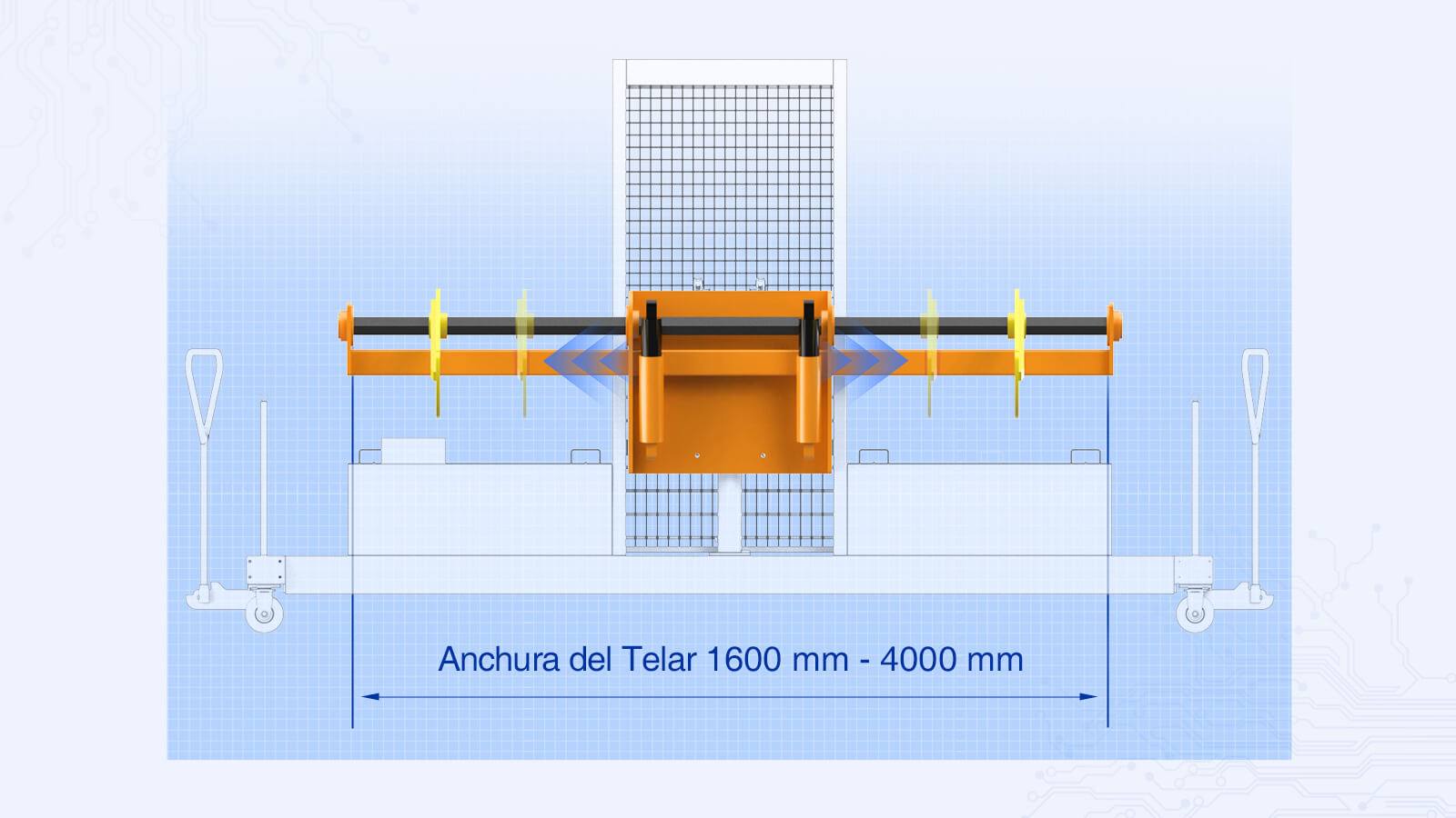 Camión semieléctrico de alta elevación con viga de urdimbre adecuado para telares de vigas de ancho 1600 mm - 4000 mm3