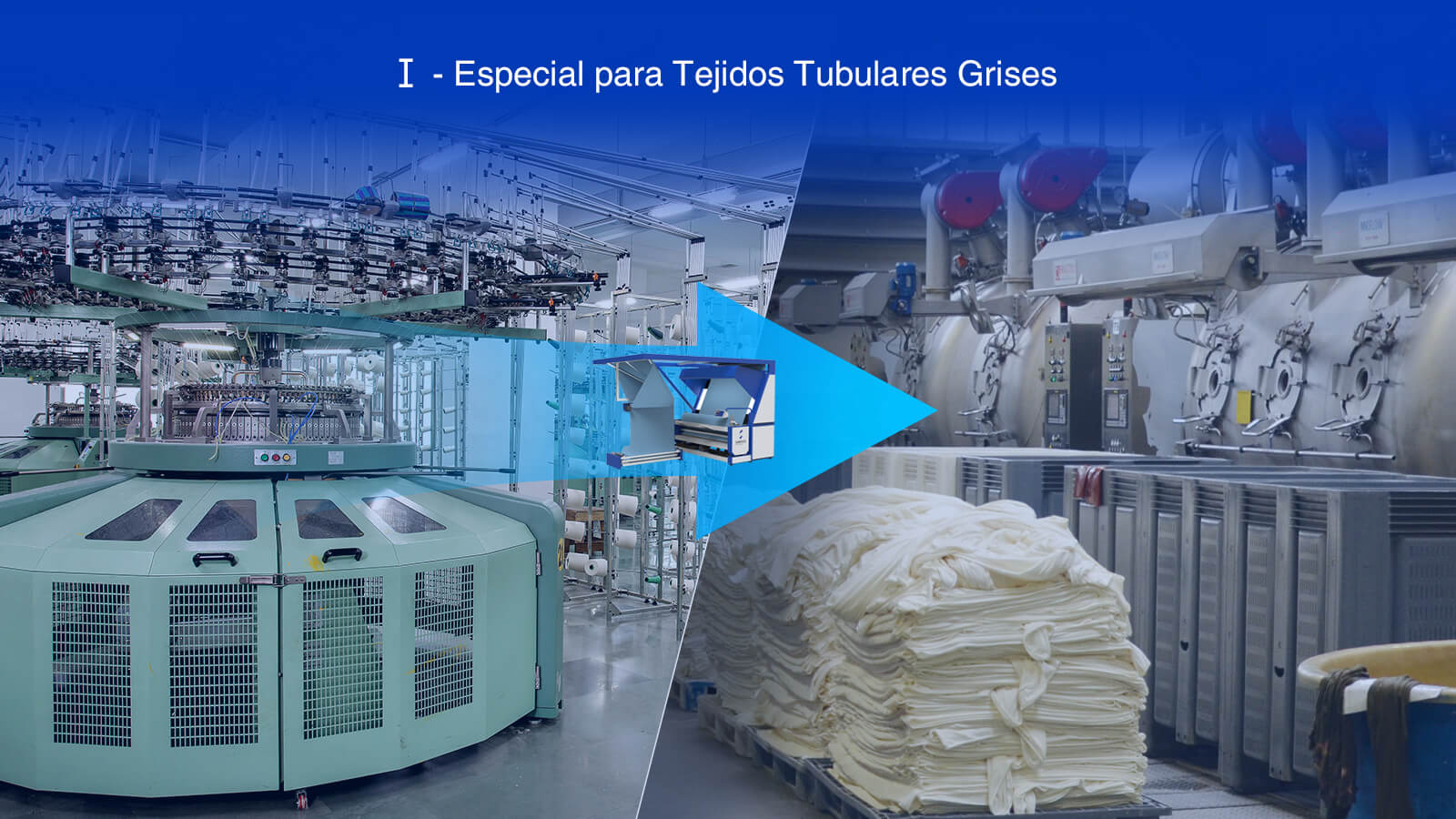 La máquina de inspección y corte longitudinal de tela gris es especialmente para telas grises tubulares